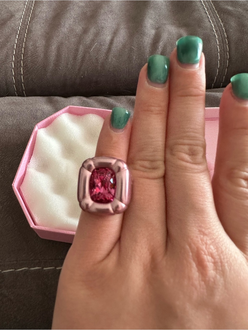 The Swarovski Ladies Dulcis Cocktail Ring, Pink